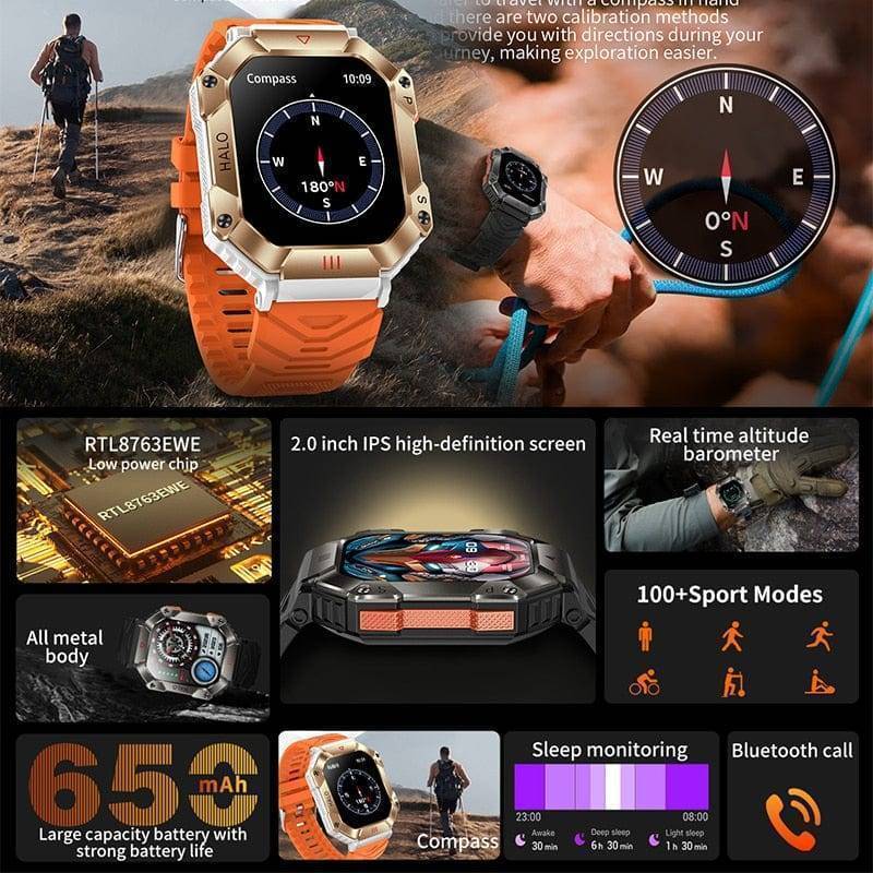 Robuste Smartwatch mit verlängerter Akkulaufzeit und Aktivitätsüberwachung - Lamylie