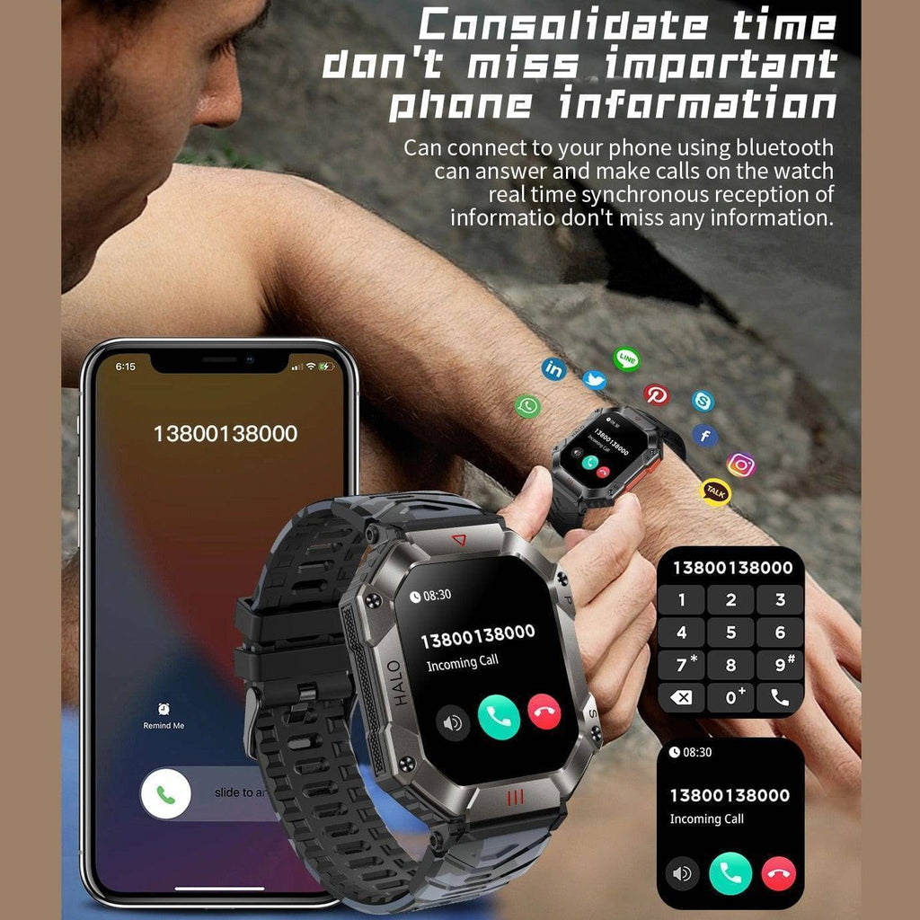 Robuste Smartwatch mit verlängerter Akkulaufzeit und Aktivitätsüberwachung - Lamylie
