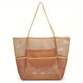 Mesh Tote Bag for Beach with Multiple Pockets - Lamylie