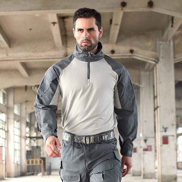 Taktická bojová košile se zapínáním na čtvrtinový zip - Lamylie