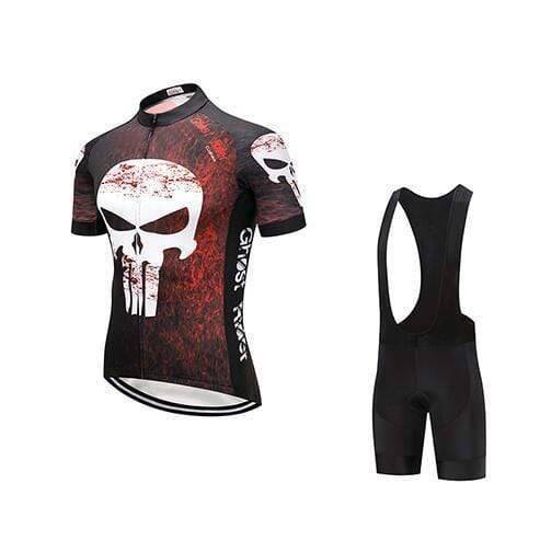 MTB-Radtrikot und gepolsterte Shorts im Set für Skull Road – Lamylie