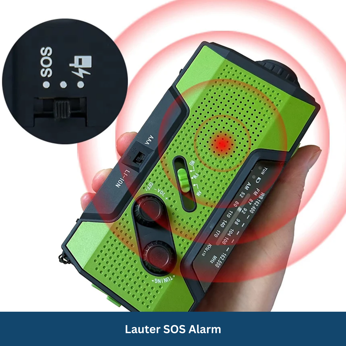 Emergency Radio with Solar and Hand Crank Power - Lamylie