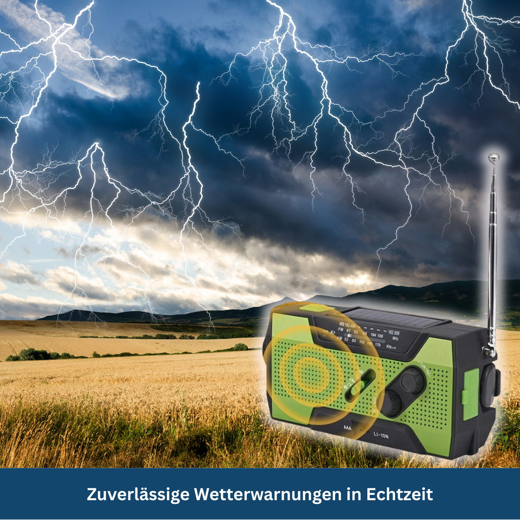 Emergency Radio with Solar and Hand Crank Power - Lamylie