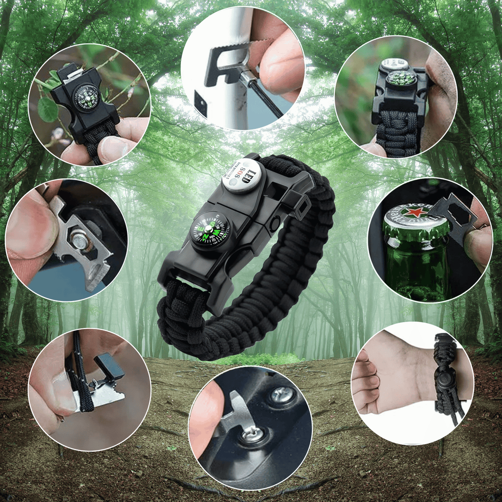 LED Compass Paracord Survival Bracelet - Lamylie