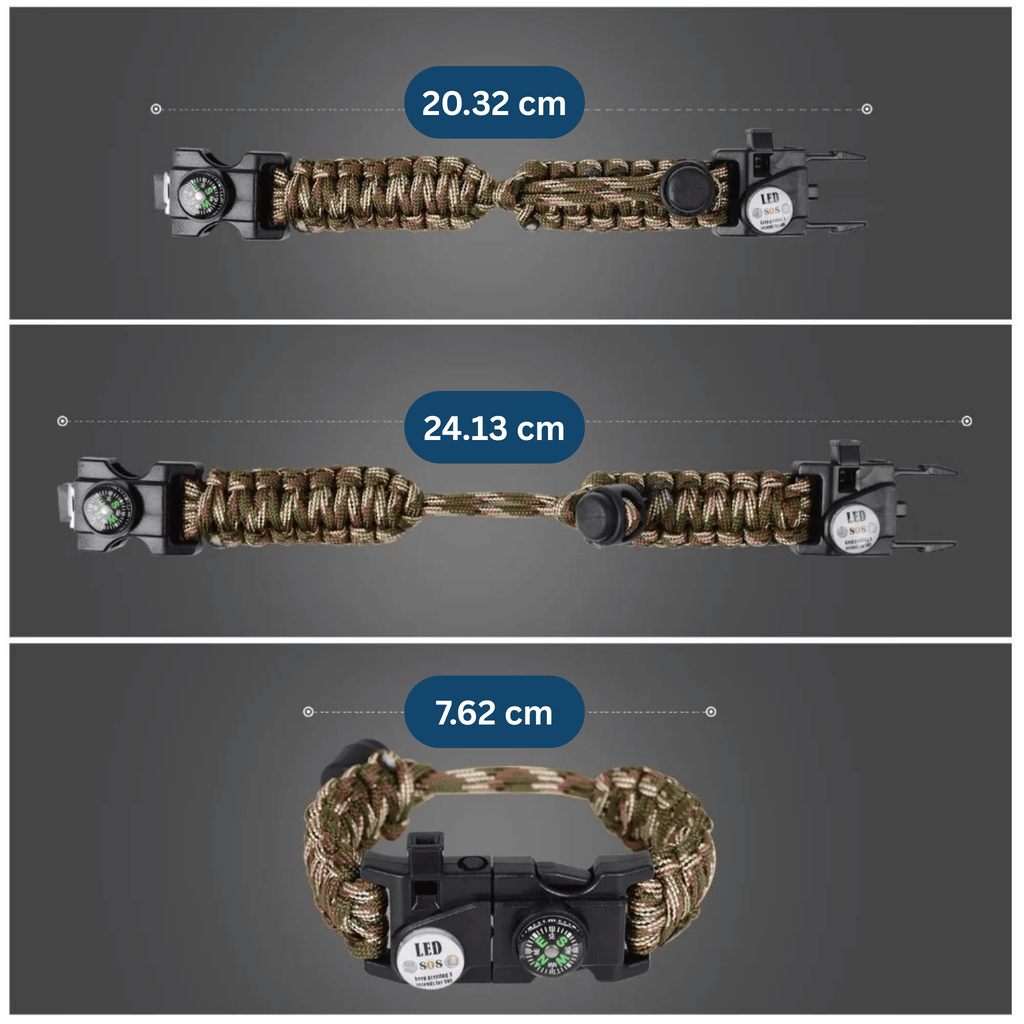 LED Compass Paracord Survival Bracelet - Lamylie
