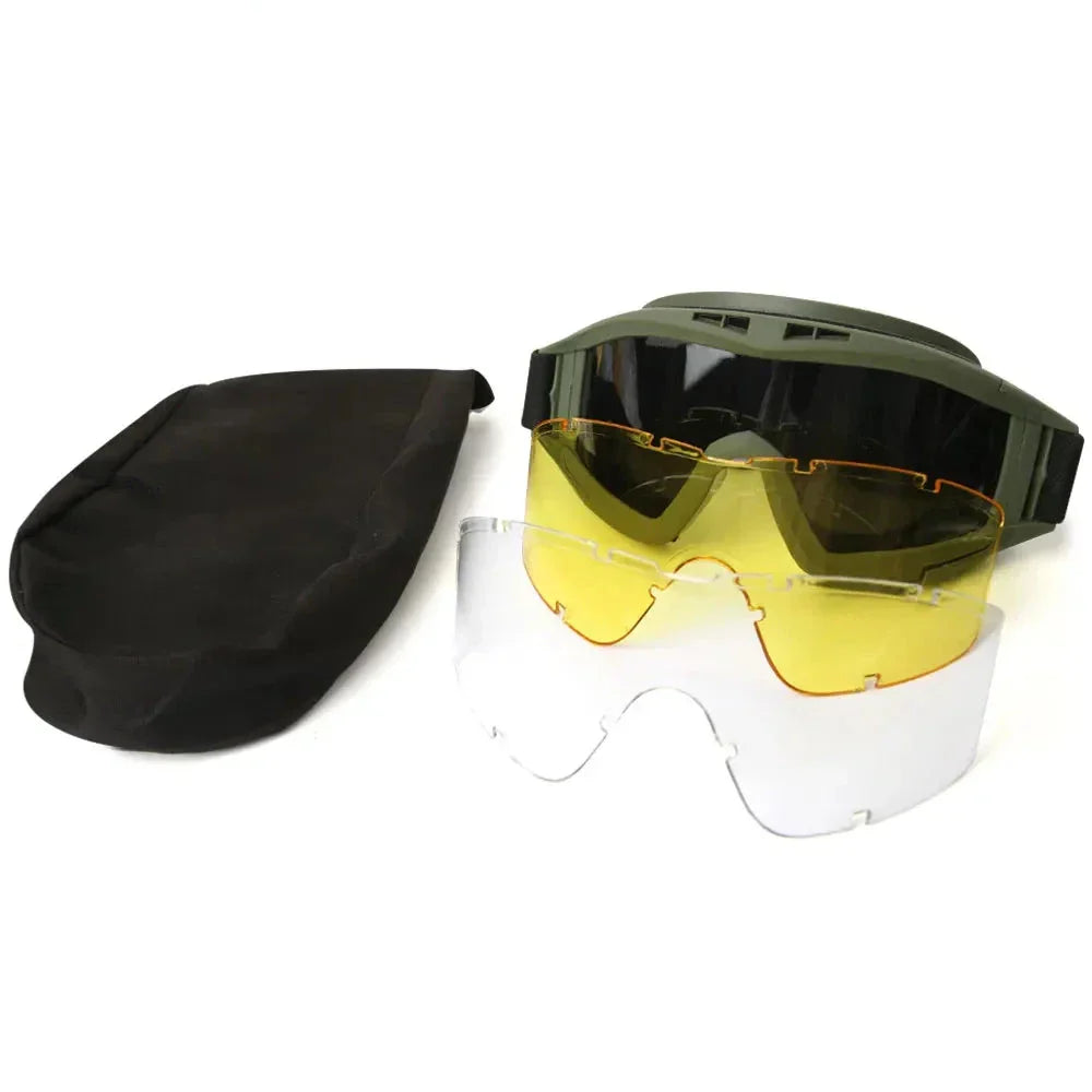 Interchangeable Anti-Fog Lenses Tactical Goggles - Lamylie
