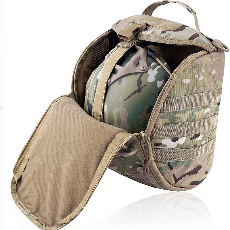 Military-Style Helmet Carrier with MOLLE System - Lamylie