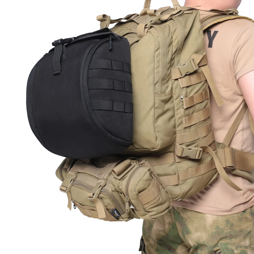 Military-Style Helmet Carrier with MOLLE System - Lamylie