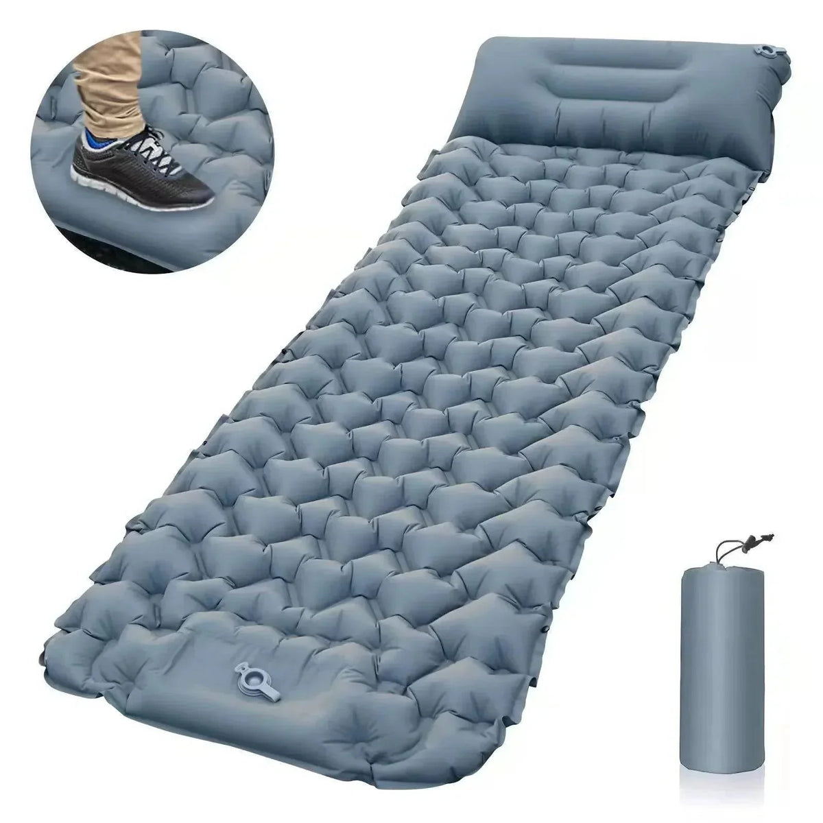 Inflatable Camping Mattress with Integrated Pump – Ultralight Design - Lamylie