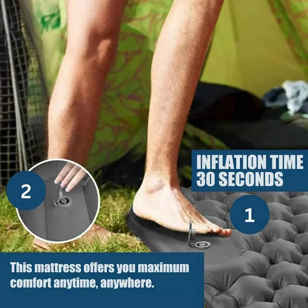 Inflatable Camping Mattress with Integrated Pump – Ultralight Design - Lamylie