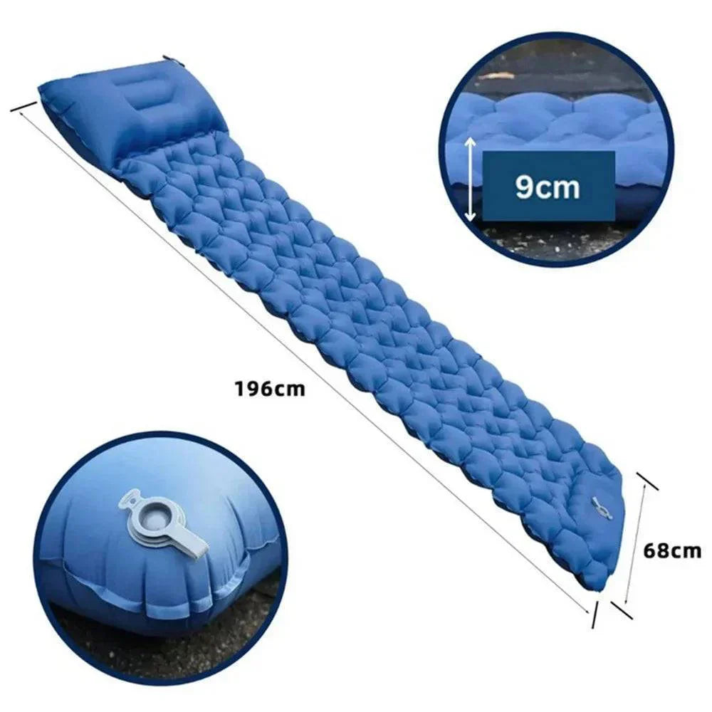 Inflatable Camping Mattress with Integrated Pump – Ultralight Design - Lamylie