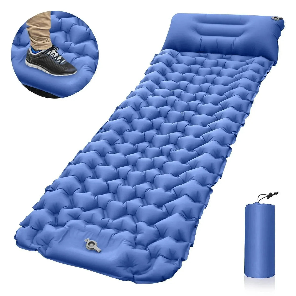 Inflatable Camping Mattress with Integrated Pump – Ultralight Design - Lamylie