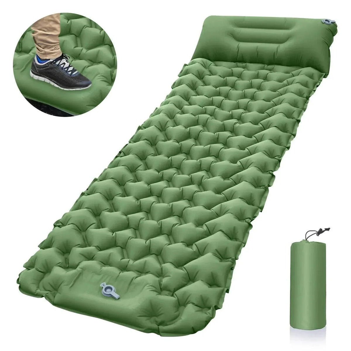 Inflatable Camping Mattress with Integrated Pump – Ultralight Design - Lamylie