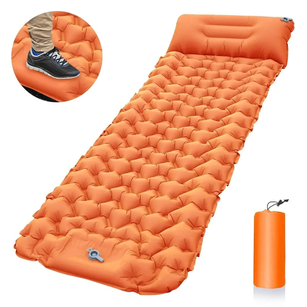 Inflatable Camping Mattress with Integrated Pump – Ultralight Design - Lamylie