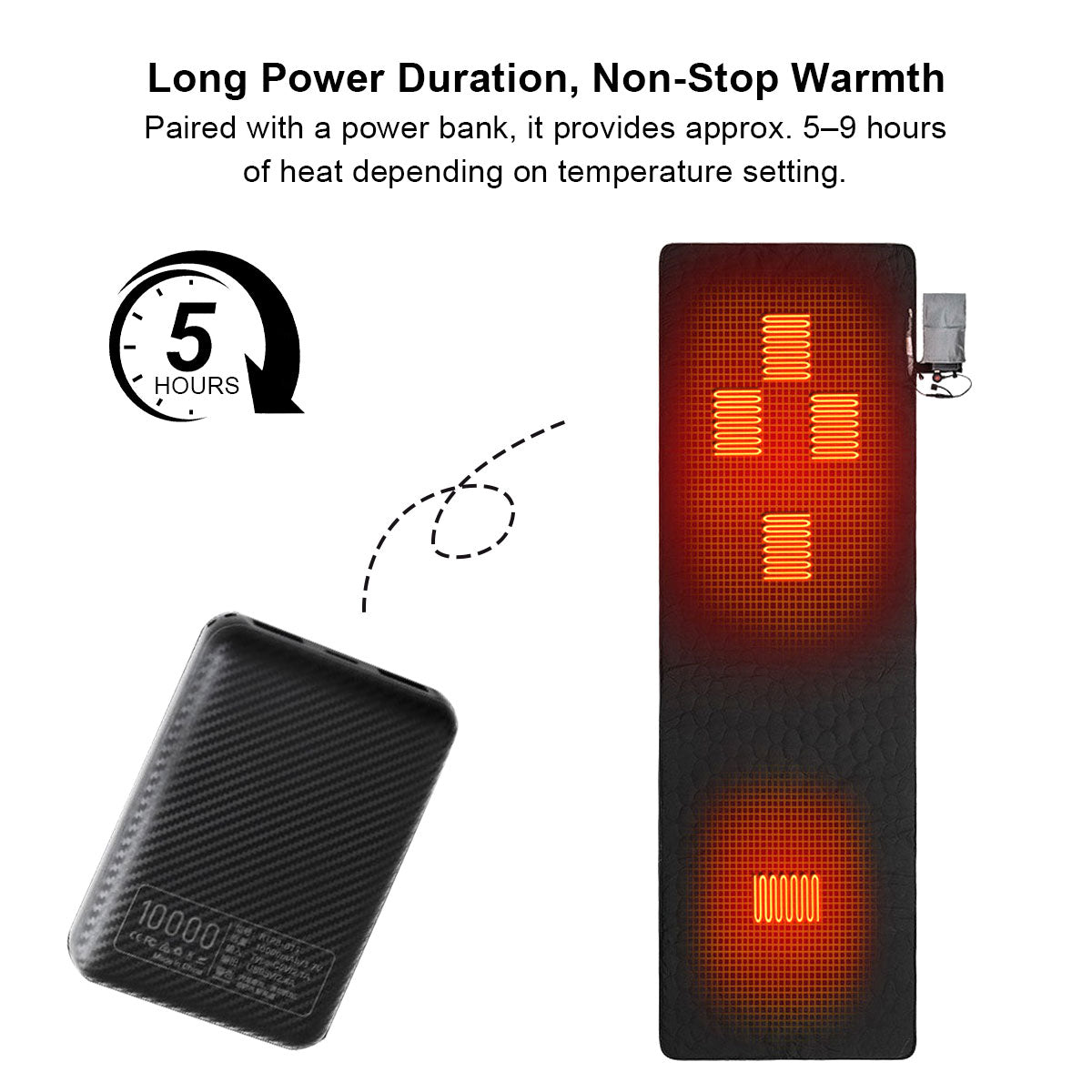 سجادة يوغا تدفئة مع اتصال USB - Lamylie