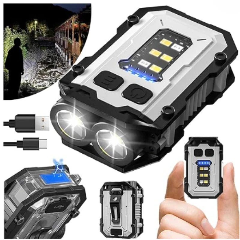 Kompakt taktikai zseblámpa - újratölthető USB-s kültéri EDC-lámpa - Lamylie