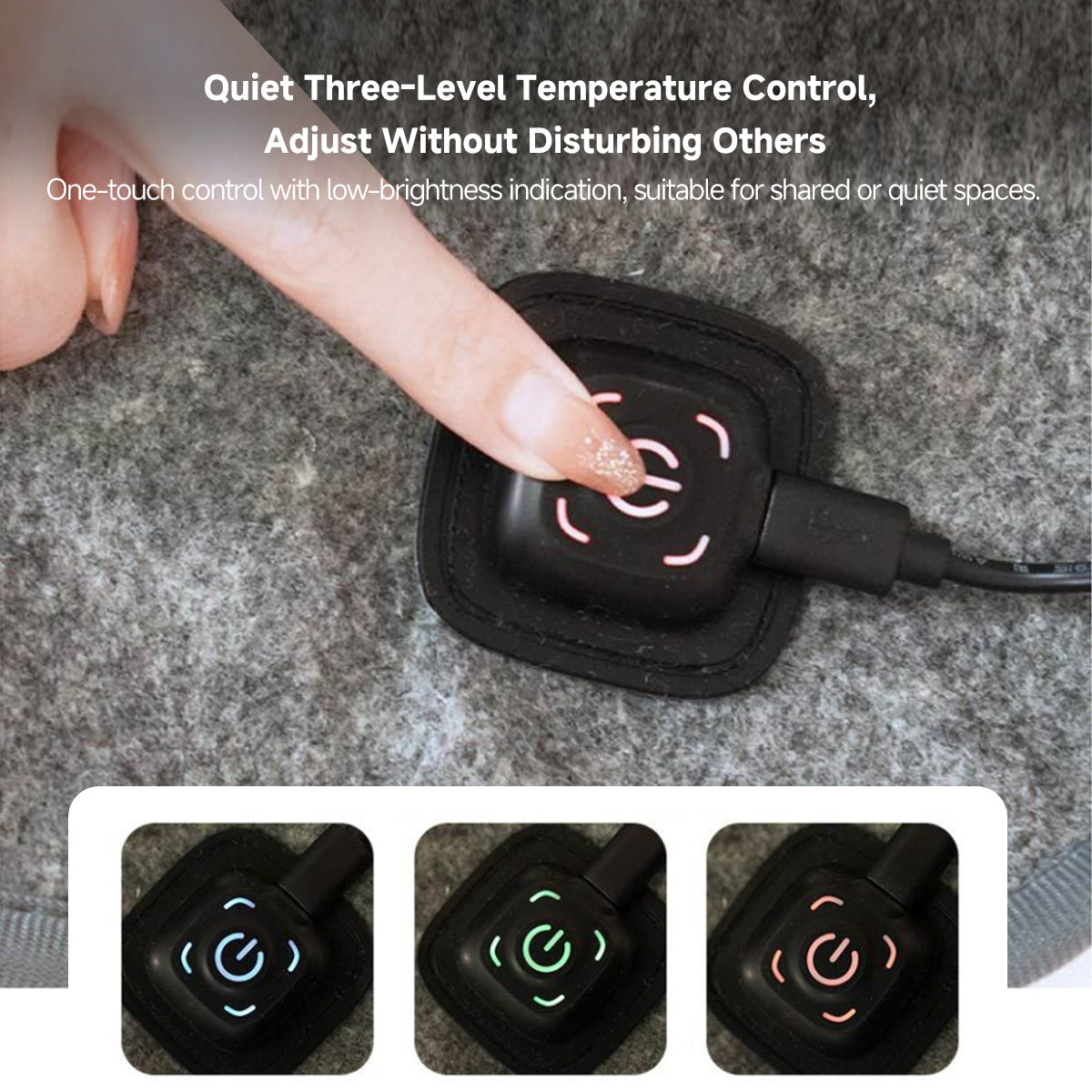 Elektrisk filt med 3-zonsvärme och snabb uppvärmning via USB - Lamylie