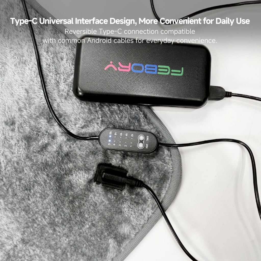 Elektrisk filt med 3-zonsvärme och snabb uppvärmning via USB - Lamylie