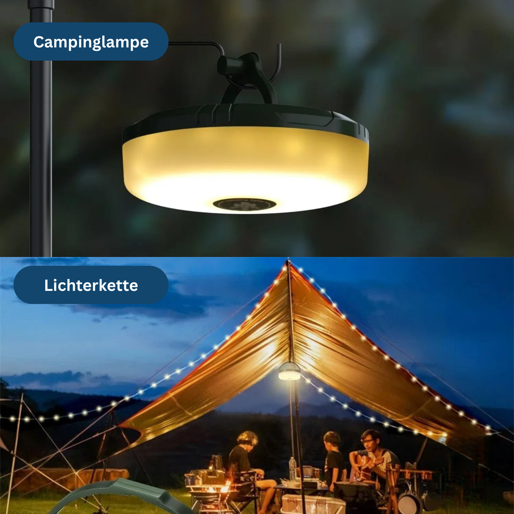 Ljusstarka uppladdningsbara ljusslingor för camping med USB - Lamylie