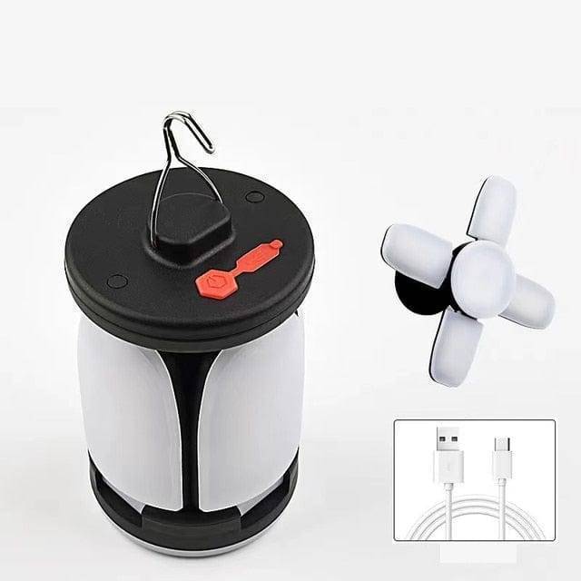 LED Camping Lantern with USB Rechargeable Battery and Solar Option - Lamylie