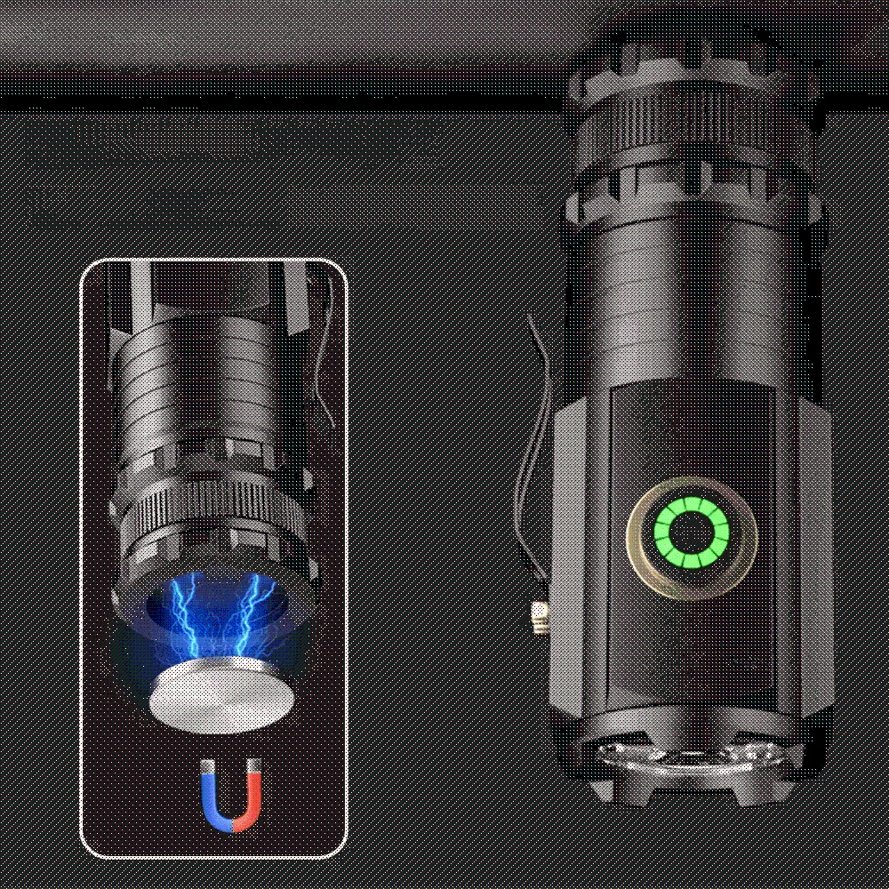 LED svítilna s magnetickou základnou – dobíjení přes USB – Lamylie