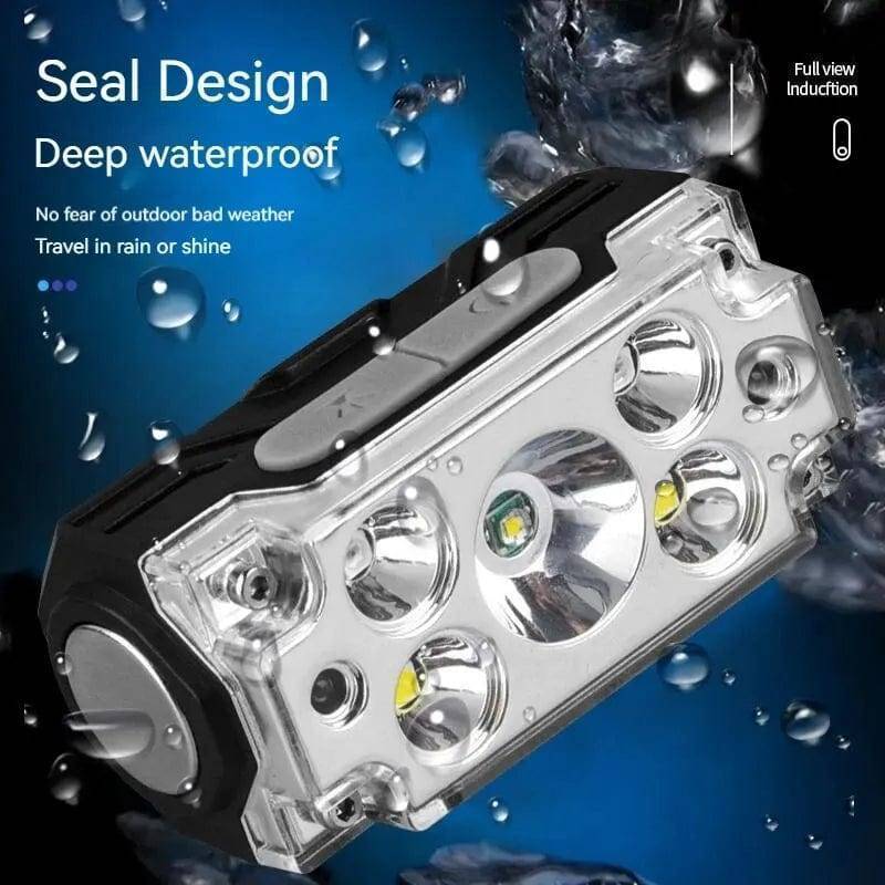 Mini-Stirnlampe mit 5 LEDs und Bewegungssensor – per USB aufladbar – Lamylie