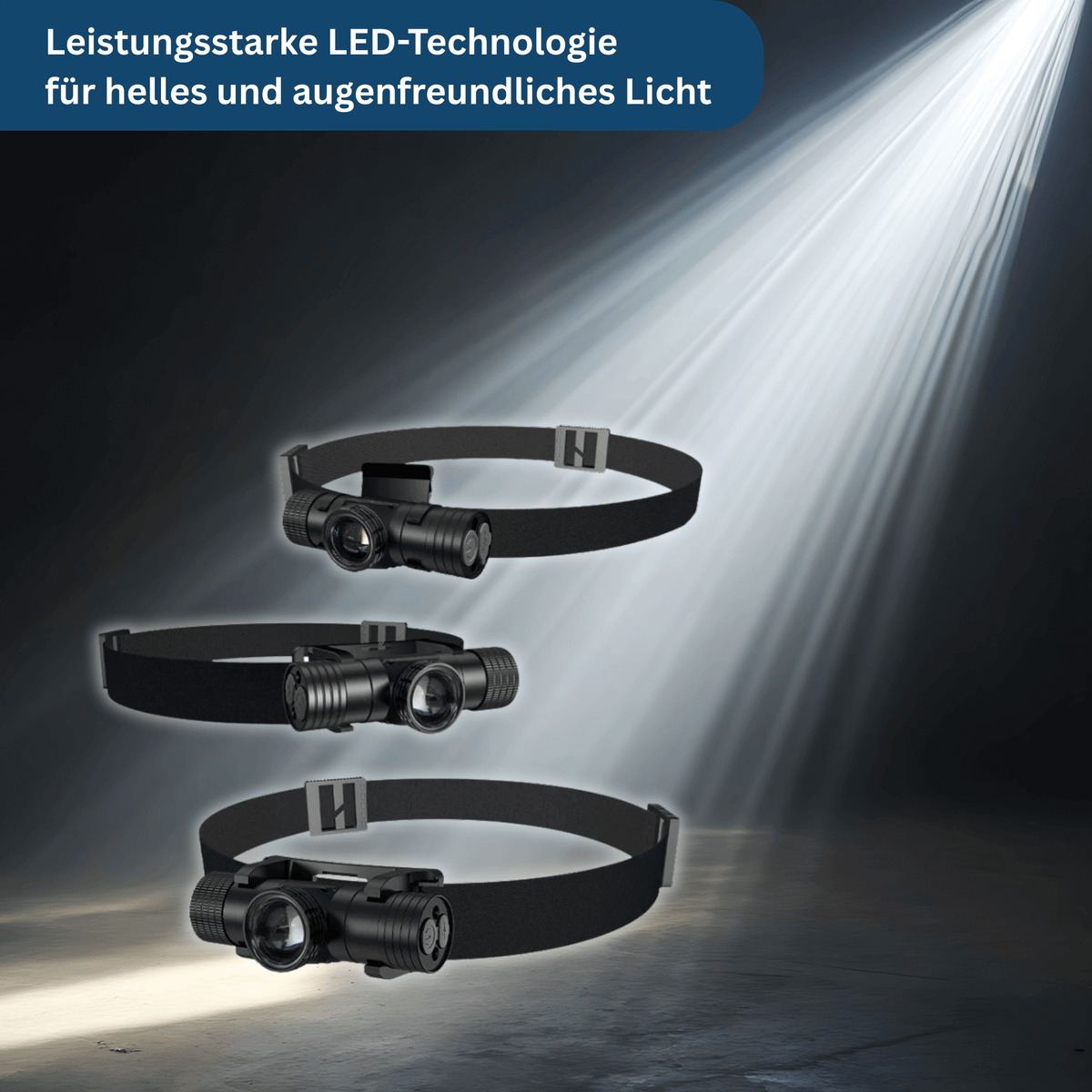 Φακός κεφαλής LED με φόρτιση μέσω USB και αδιάβροχη κατασκευή - Lamylie
