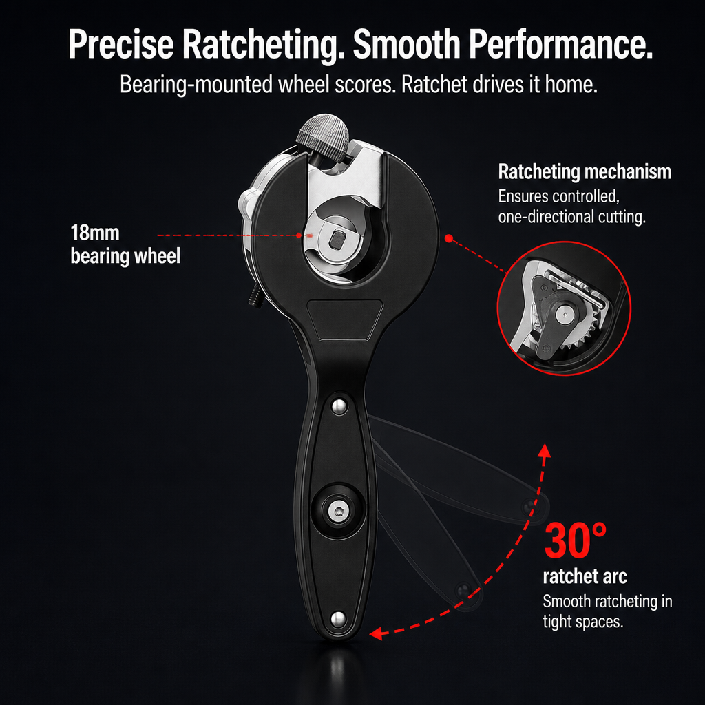 FlowMaster Precision — Ratchet Through PVC, Copper & PEX in Seconds Without Crushing Pipes - Lamylie