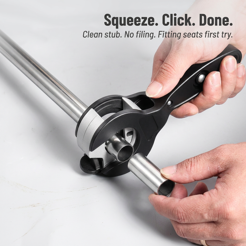 FlowMaster Precision — Ratchet Through PVC, Copper & PEX in Seconds Without Crushing Pipes - Lamylie