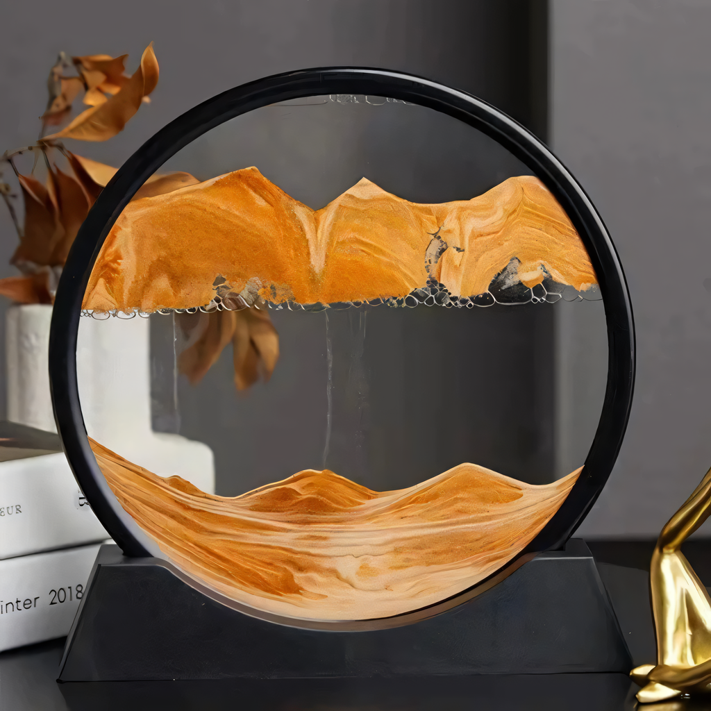 Decorative Sand Globe with Moving Sand | Small 7 Inch & Large 12 Inch | Soothing Table Decoration for Relaxation and Mindfulness - Lamylie