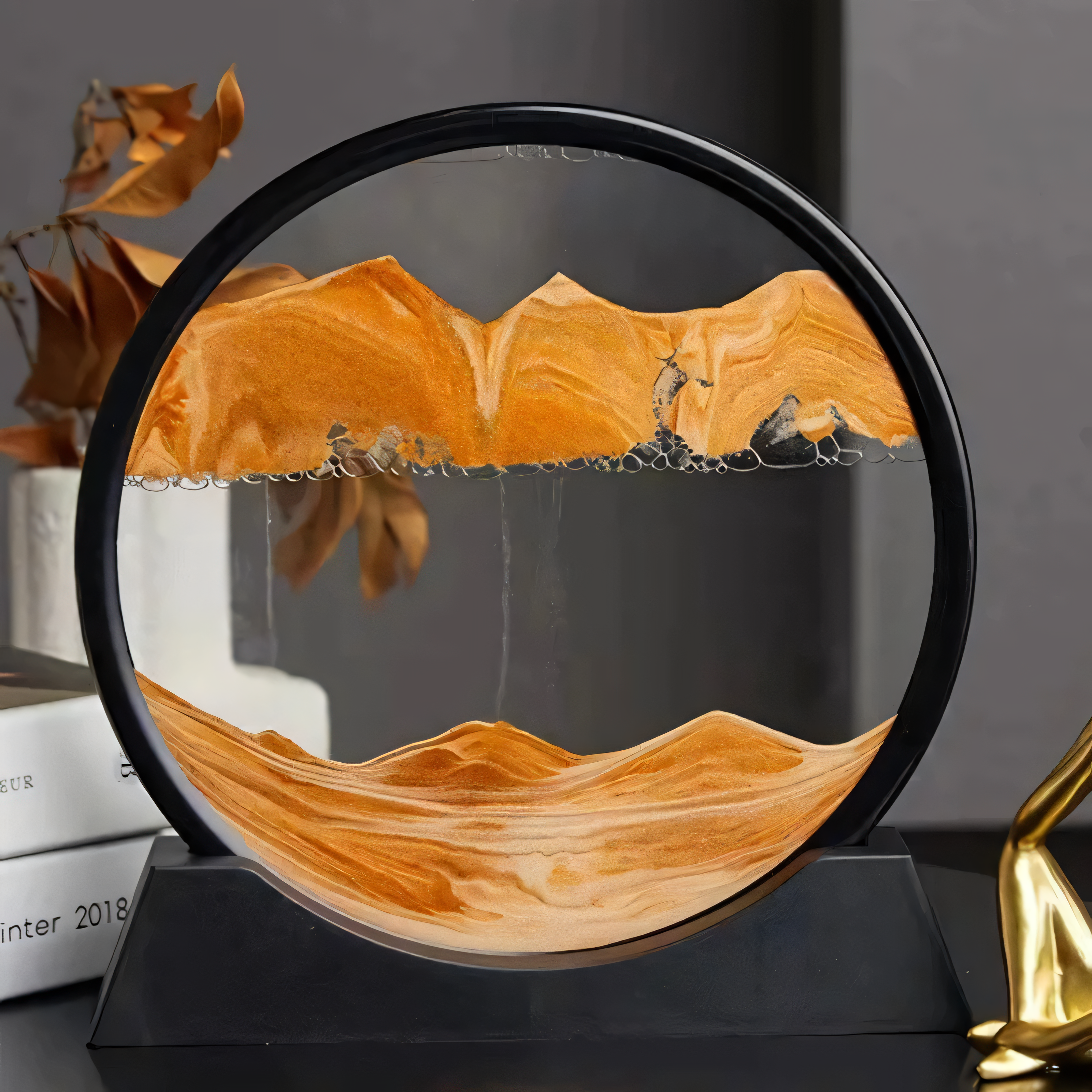 Decorative Sand Globe with Moving Sand | Small 7 Inch & Large 12 Inch | Soothing Table Decoration for Relaxation and Mindfulness - Lamylie