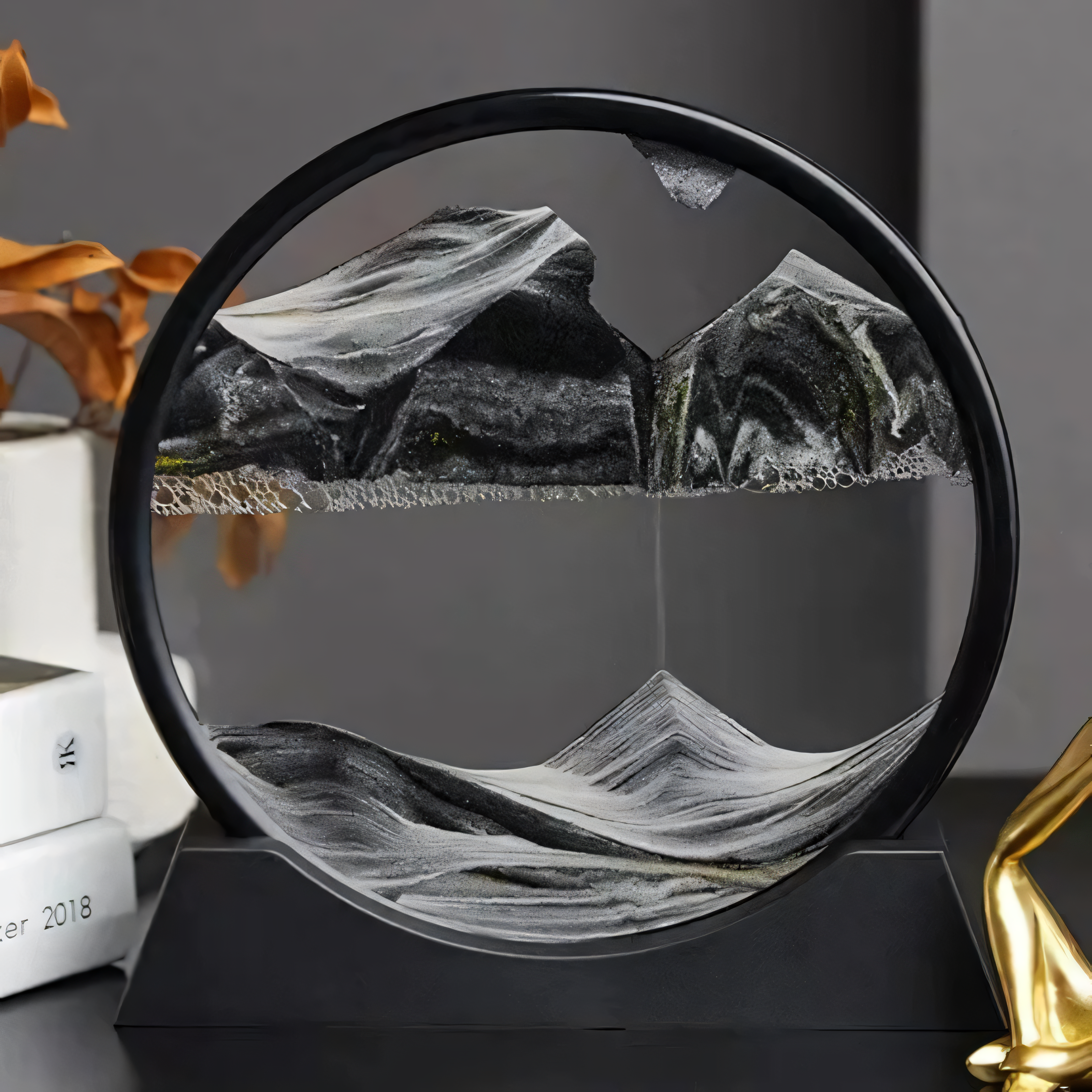 Decorative Sand Globe with Moving Sand | Small 7 Inch & Large 12 Inch | Soothing Table Decoration for Relaxation and Mindfulness - Lamylie