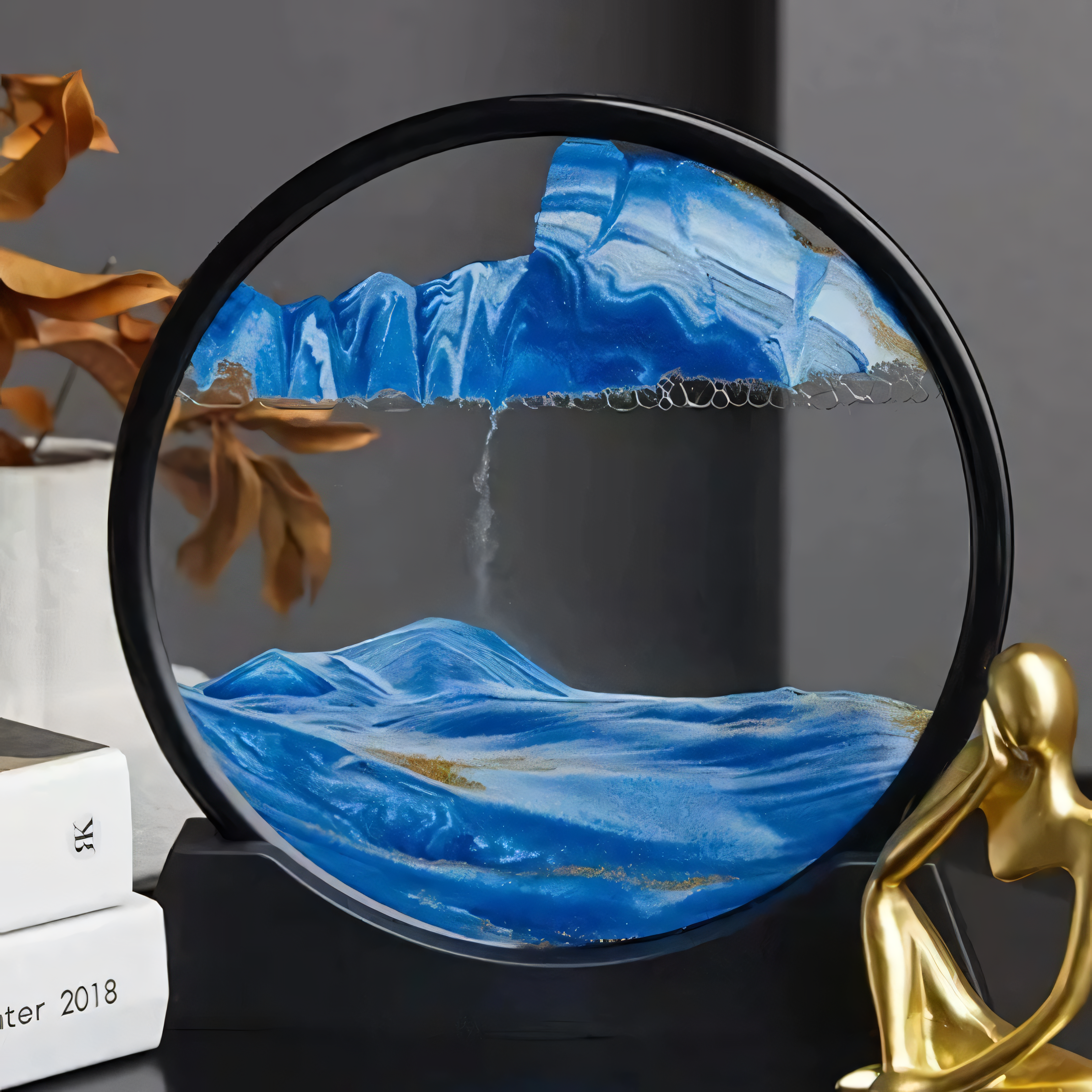 Decorative Sand Globe with Moving Sand | Small 7 Inch & Large 12 Inch | Soothing Table Decoration for Relaxation and Mindfulness - Lamylie
