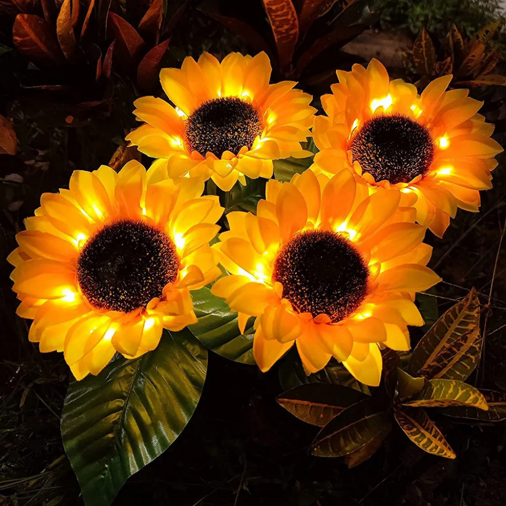Trädgårdsblomlampor med LED – soldrivna dekorationslampor - Lamylie