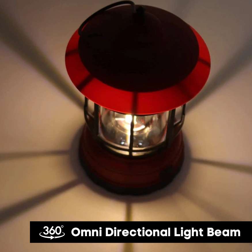 Farol LED regulable de estilo vintage para acampar – Luz recargable - Lamylie