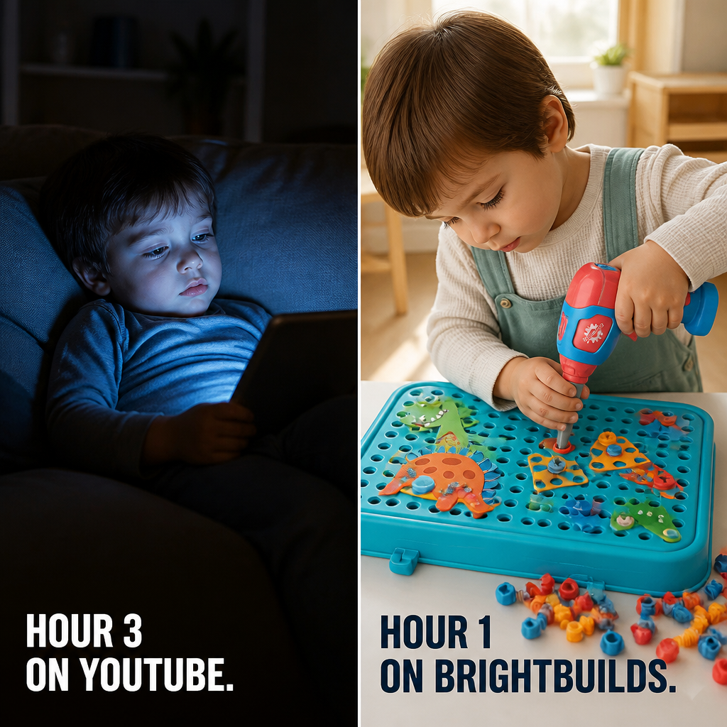 BrightBuilds — Swap Screen Time for 211 Pieces and a Real Working Drill - Lamylie