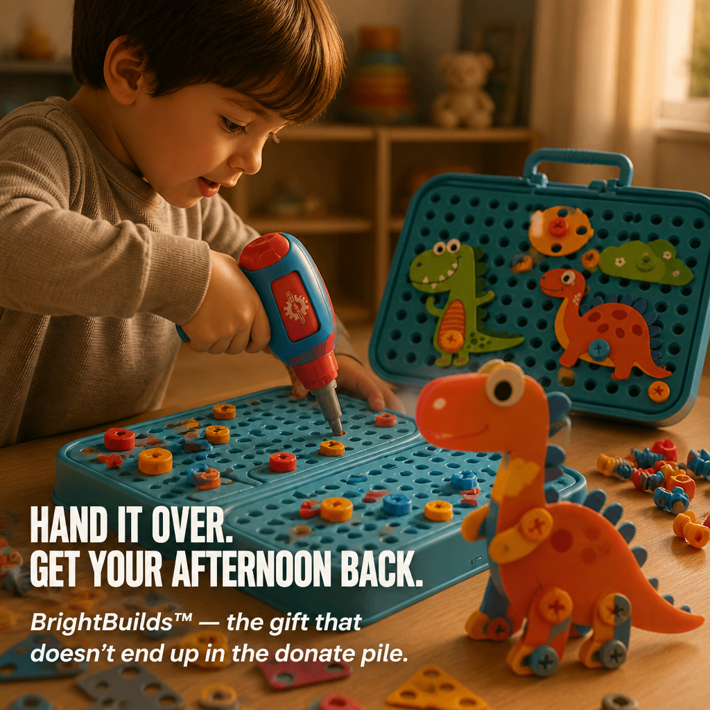 BrightBuilds — Swap Screen Time for 211 Pieces and a Real Working Drill - Lamylie