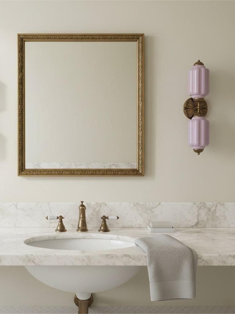 Vintage Glass Wall Lamp Horizontal Model Eloise Light Source for Living Room and Hallway - Lamylie