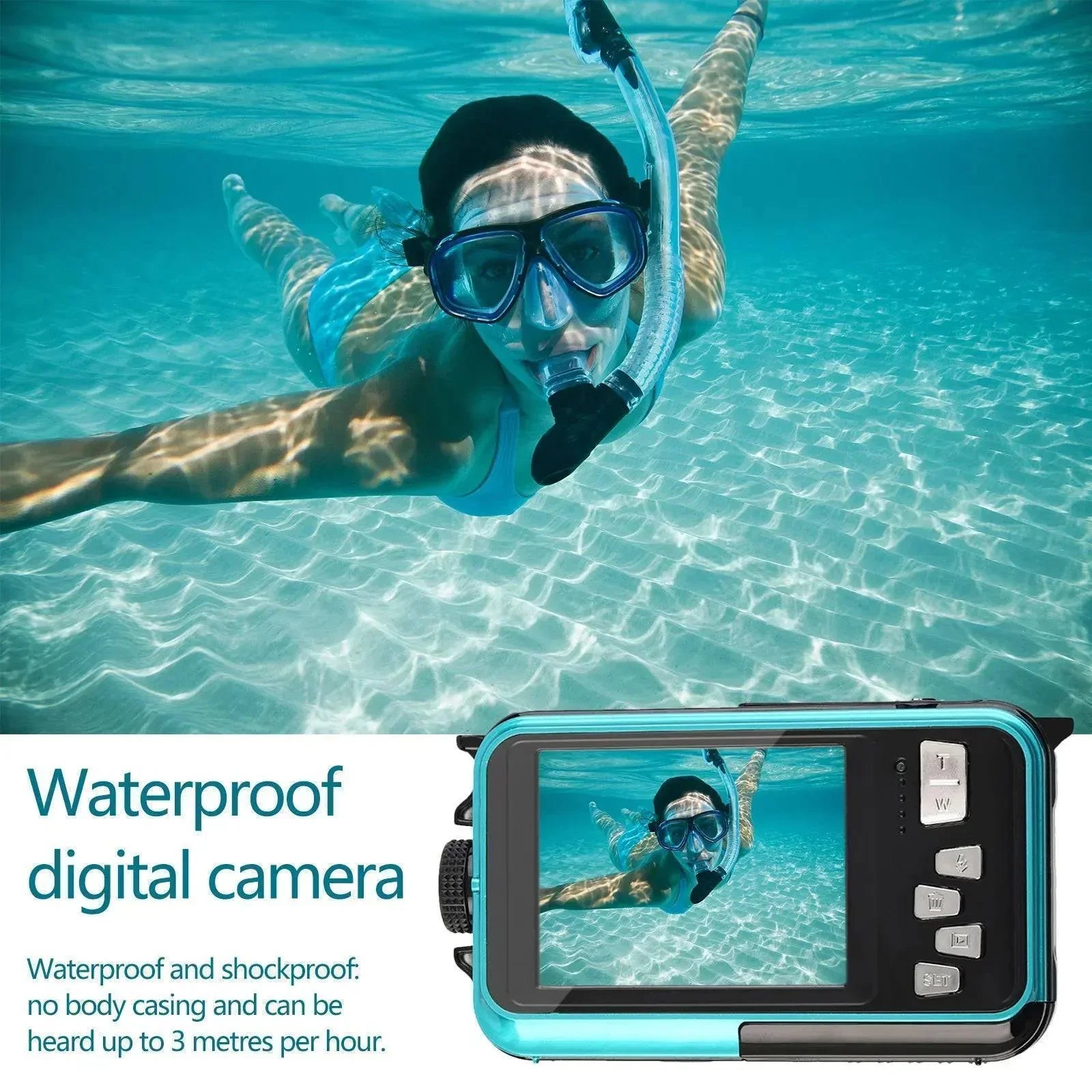 Mini caméscope d’action avec fonctionnalités numériques étanches 1080P - Lamylie