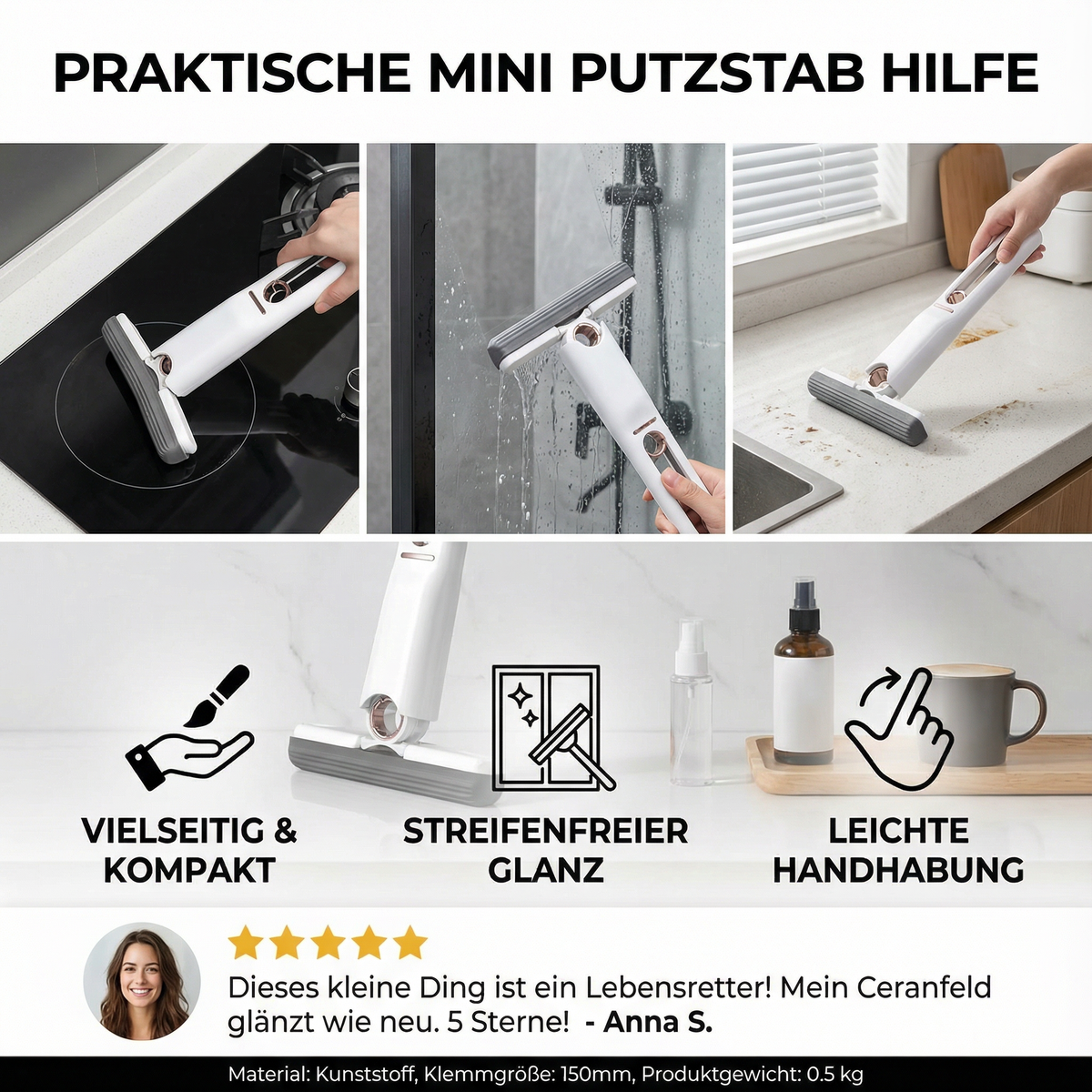 Asta pulente compatta con tergivetro - Lamylie