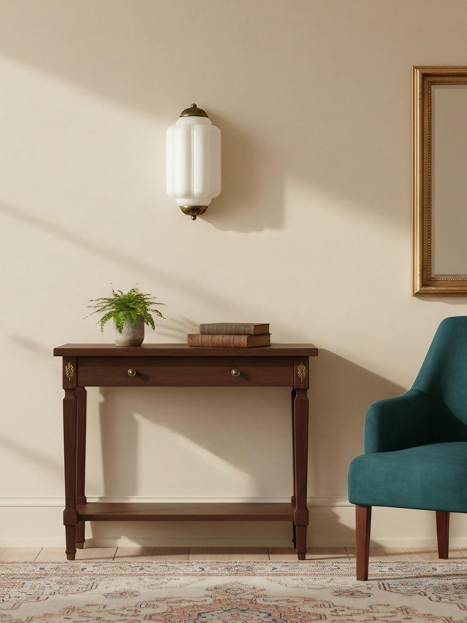 Milk Glass Wall Lamp for Bedroom Hall Scandinavian Style - Lamylie