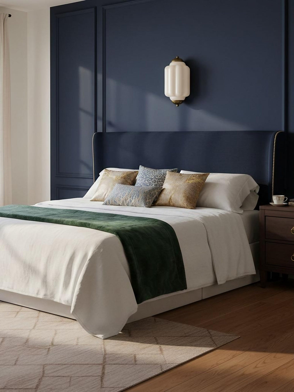 Milk Glass Wall Lamp for Bedroom Hall Scandinavian Style - Lamylie