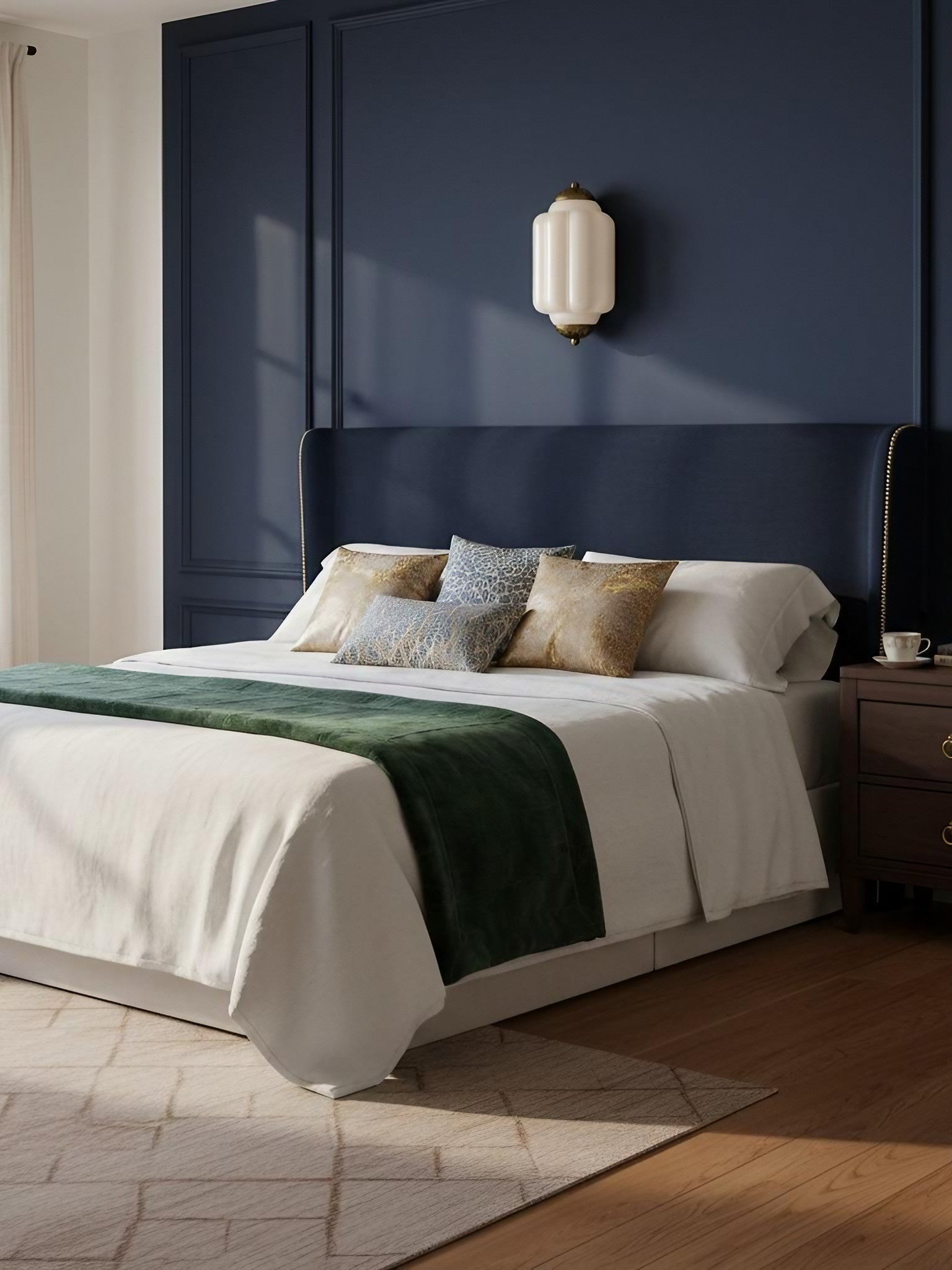 Milk Glass Wall Lamp for Bedroom Hall Scandinavian Style - Lamylie