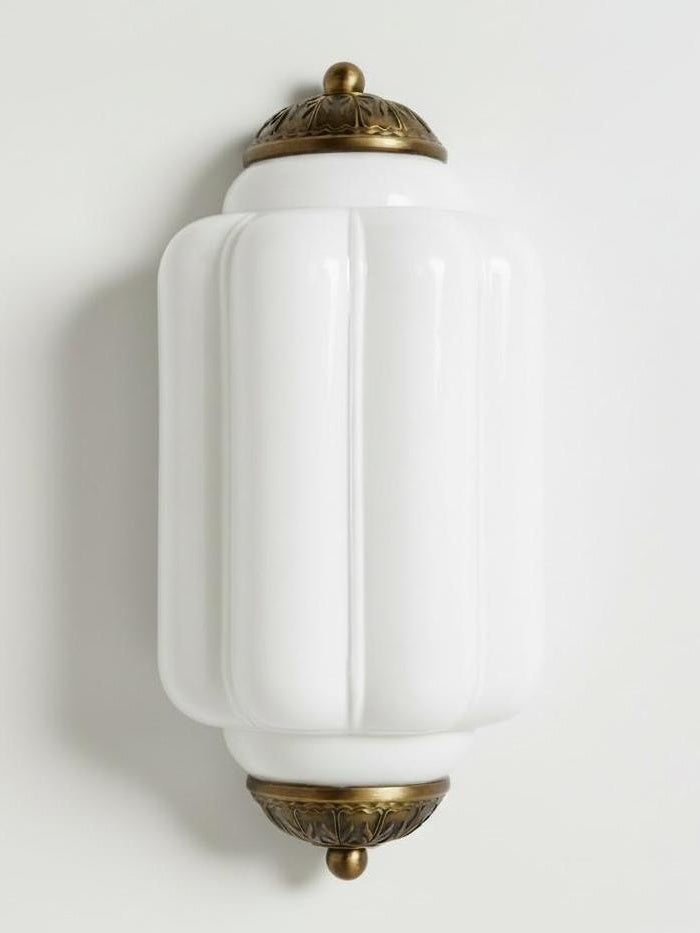 Milk Glass Wall Lamp for Bedroom Hall Scandinavian Style - Lamylie