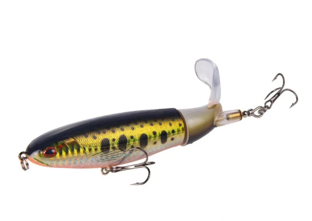Isca de pesca com cauda macia rotativa - estilo Whopper Plopper - Lamylie