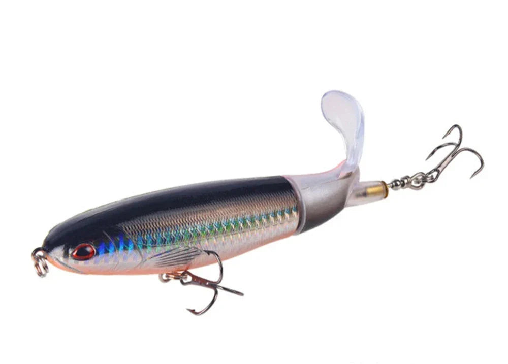 Isca de pesca com cauda macia rotativa - estilo Whopper Plopper - Lamylie