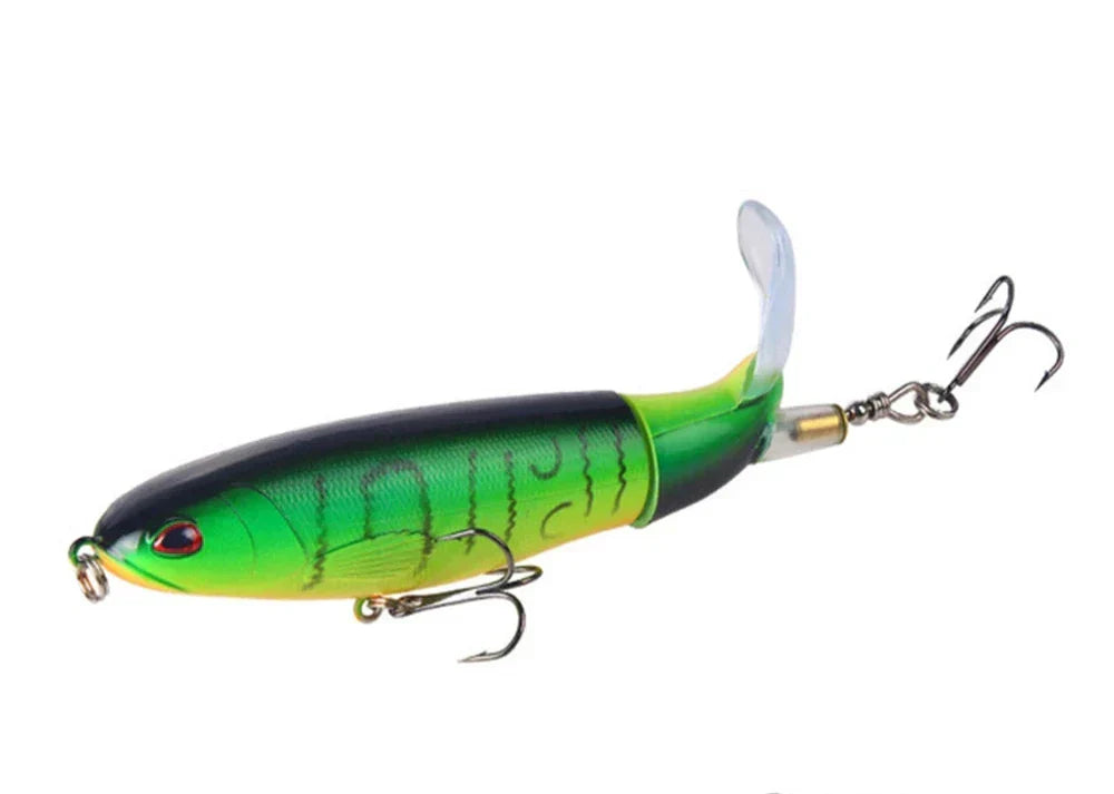 Isca de pesca com cauda macia rotativa - estilo Whopper Plopper - Lamylie
