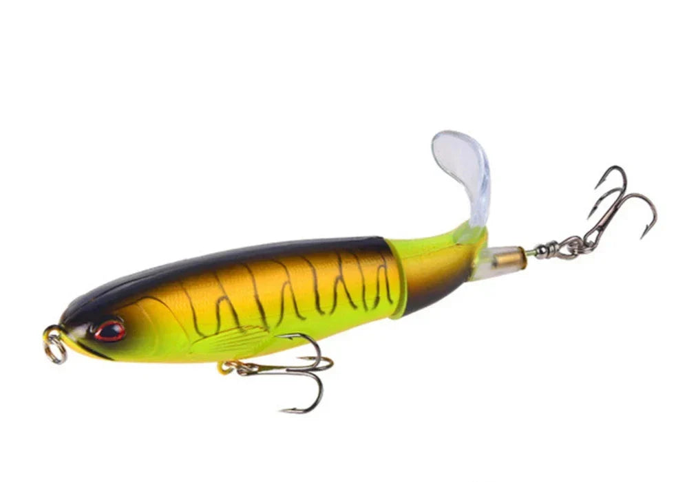 Isca de pesca com cauda macia rotativa - estilo Whopper Plopper - Lamylie