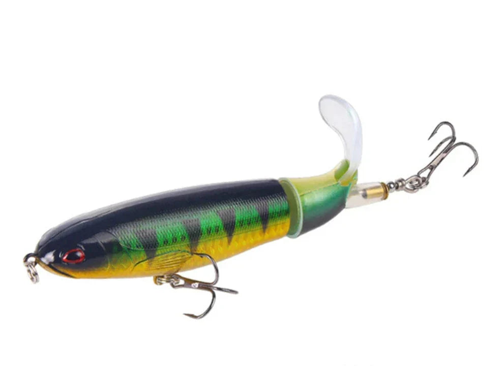 Isca de pesca com cauda macia rotativa - estilo Whopper Plopper - Lamylie