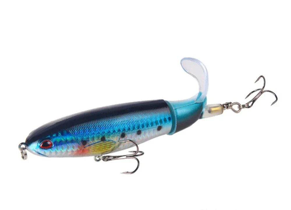 Isca de pesca com cauda macia rotativa - estilo Whopper Plopper - Lamylie